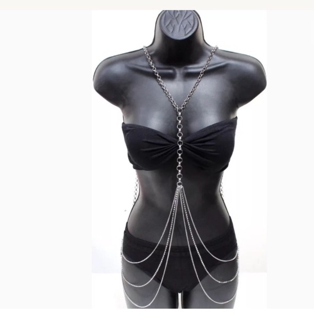 Rhinestones body chain